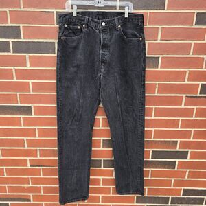 Vintage 90s Levi’s 501 XX Jeans Black 36x34 Actual USA Made Denim Western Blk